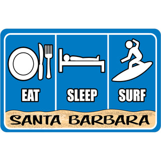 Santa Barbara  CA Eat  Sleep  Surf (45140) Sticker