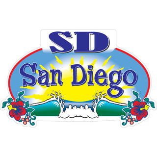 San Diego Wave & Sun Oval (44735) Sticker