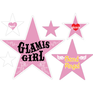 Glamis   Pink Stars Sticker