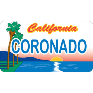 Coronado   Palms Sunset License Plate Sticker