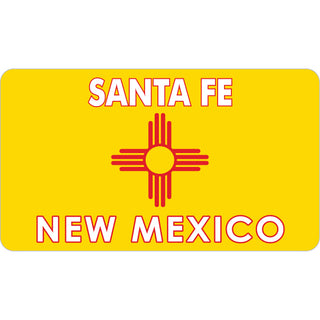 Santa Fe   New Mexico Flag Sticker