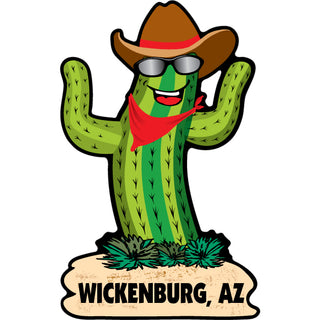 Wickenburg  AZ   Happy Cactus Sticker