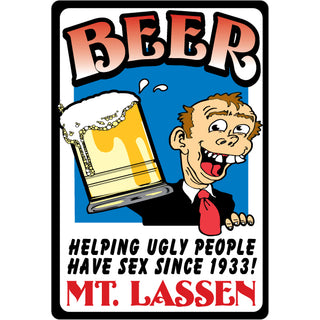 Beer Helping Ugly People Sticker