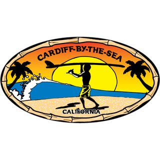 Cardiff by the Sea Endless Summer Oval Sticker