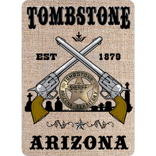 Tombstone  Arizona   Crossing Guns Vertical Sticker