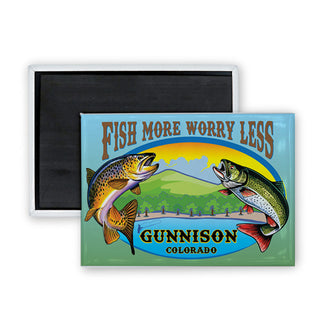FSIH MORE WORRY LESS Rectangle Badge Magnet