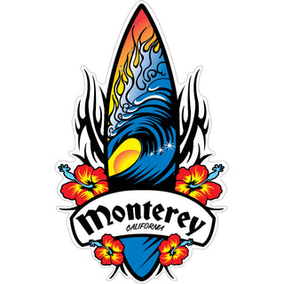 OK4 Monterey Tribal Surf Board Vertical mini sticker (1 00178 0147) Sticker