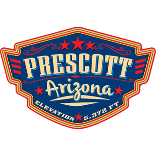 PRESCOTT ARIZONA BLUE SHAPE Sticker