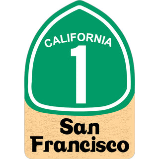San Francisco   PCH 1 Sign Plain Sticker