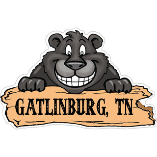 Galtinburg Smiling bear with log Sticker
