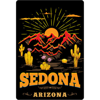 Sedona  Arizona   Death Valley Black and Orange Desert Sticker
