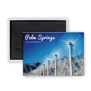Palm Springs  CA   Desert Wind Rectangle Badge Magnet