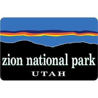 OK4 ZION NP UTAH STYLIZED SUNSET L Sticker