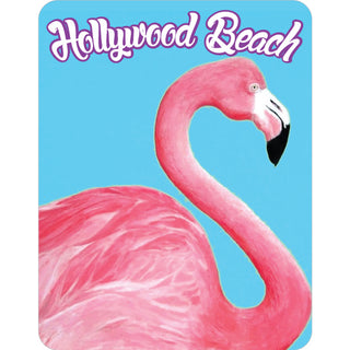 OK4 Hollywood Beach FL Flamingo vertical Sticker