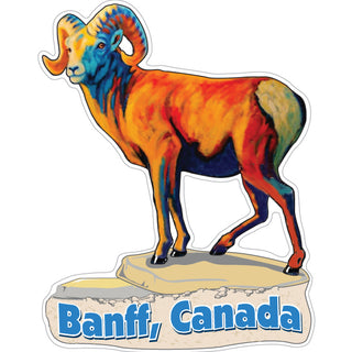 307 1141Banff Canada Ram Sticker