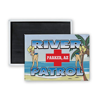 Parker  AZ   River Patrol Rectangle Badge Magnet