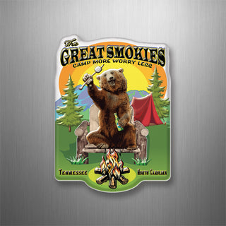 Great Smoky Mountains Bear Camping 3D Magnet