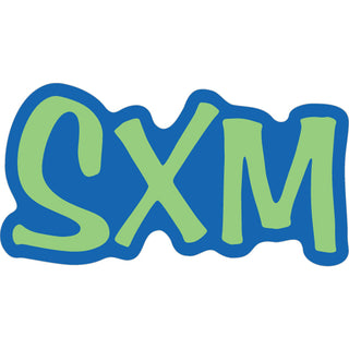 St Maarten   Green and Blue Letters Sticker