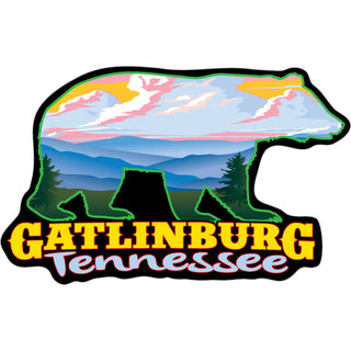 Gatlinburg  TN Smoky Mountain Filled Bear Sticker