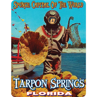 TARPON SPRINGS SPONGE DIVER Sticker