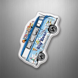 Big Bear  California   Winter Bus Side View 3D Magnet