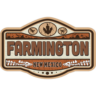 Farmington  New Mexico   Dinosaur Sign Sticker
