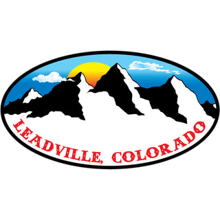 Leadville Colorado Mountains Oval Sticker