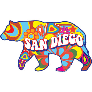 OK3 San Diego Hippie Bear Sticker