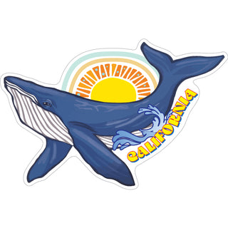 California   Whale with Sun Sticker