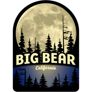 Big Bear  California   Full Moon Behind Trees Sticker