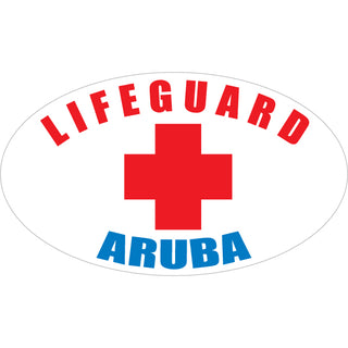 Aruba Lifeguard Oval Sticker