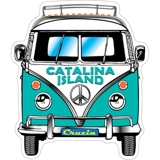 Catalina Island   Bus Front View Sticker