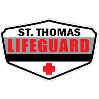 St Thomas   Lifeguard Shield Sticker