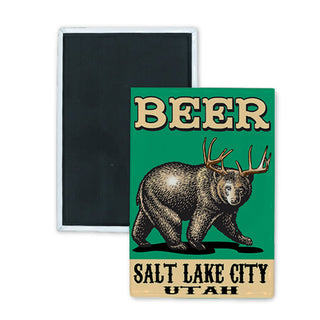 Salt Lake City Beer Rectangle Badge Magnet