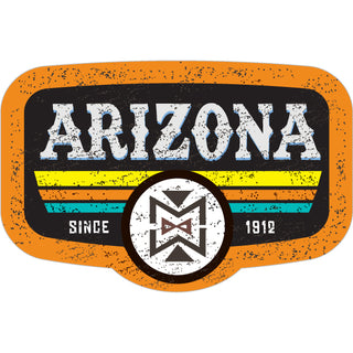 Arizona   Distressed 3 Stripes Sig Sticker