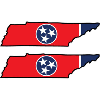Tennessee State Flag map   Tennessee Map Flag Sticker