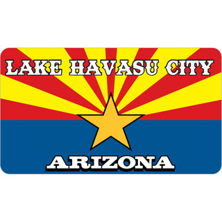 Lake Havasu City  Arizona   Arizona Flag Sticker