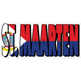 St Maarten Flag Letters Sticker
