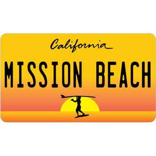 Mission Beach  California   Endless Summer License Plate Sticker