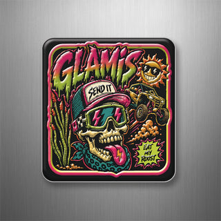 Glamis Neon Skull Send It 3D Magnet