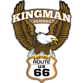 Kingman  Arizona Route 66 Vertical Eagle (00539) Sticker