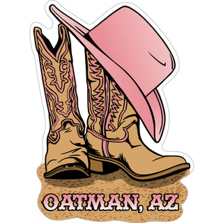Oatman  AZ   Cowgirl Boots Sticker