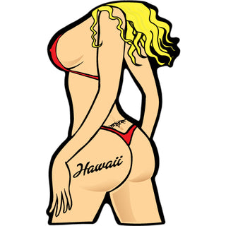Hawaii   Women's Backside Torso Sticker