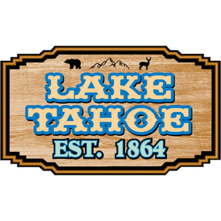 OK4 LAKE TAHOE WOOD SIGN Sticker