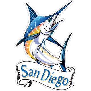 San Diego  CA   Marlin Sticker