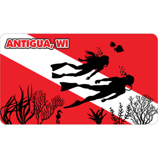Antigua WI Diving Sticker
