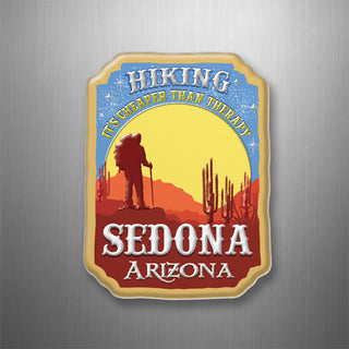 Sedona  Arizona   Hiking Its Cheaper Than Therapy 3D Magnet
