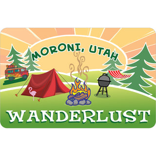 MORONI UTAH WONDERLUST CAMPING Sticker