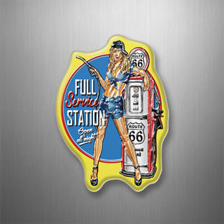 Route 66 Full Service Station 3D Magnet