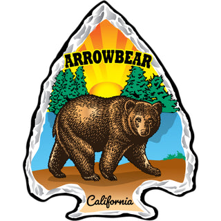 Arrowbear  California   Brown Bear Arrowhead Sticker